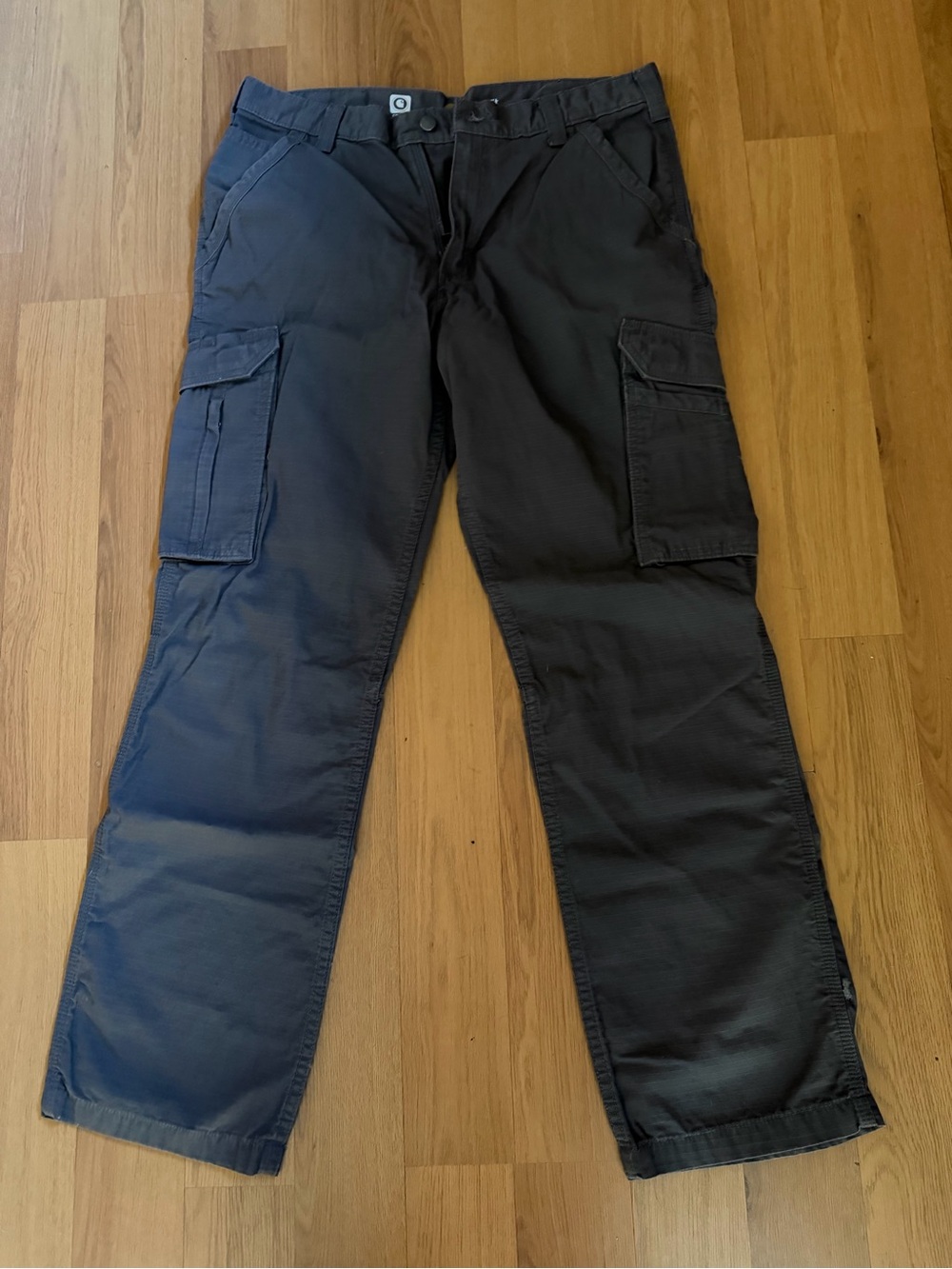 Carhartt Men's Charcoal Cargo Pants with Multi-Pockets